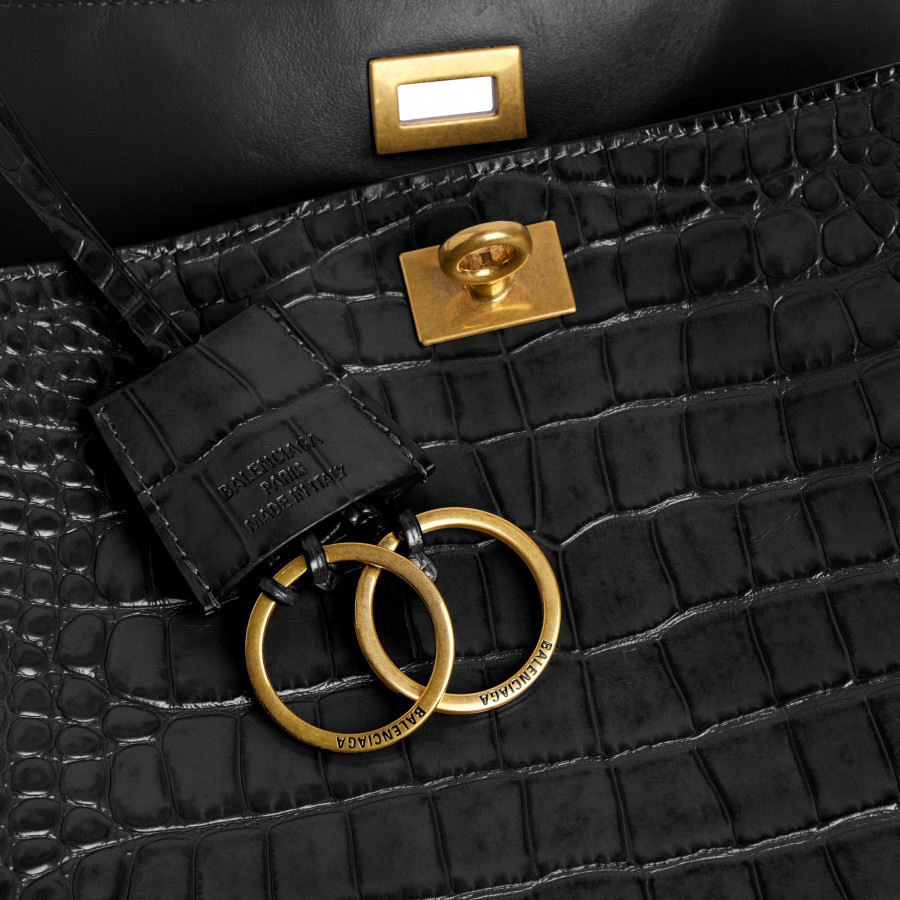 Balenciaga СУМКА RODEO SMALL С ОТДЕЛКОЙ ПОД КРОКОДИЛА