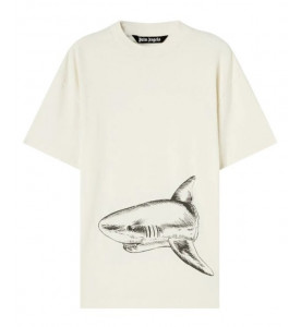 Palm Angels Футболка Broken Shark Classic Tee 'Butter'