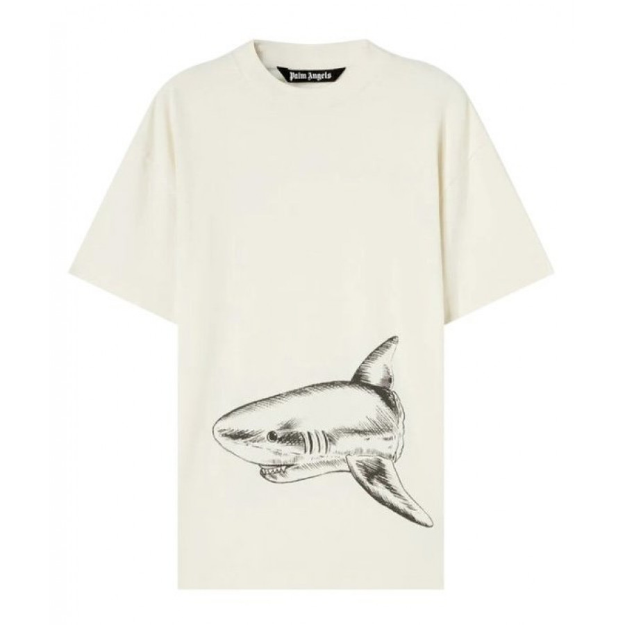 Palm Angels Футболка Broken Shark Classic Tee 'Butter'