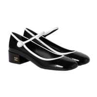 Miu miu Туфли Mary Jane из двухцветной лакированной кожи<br />