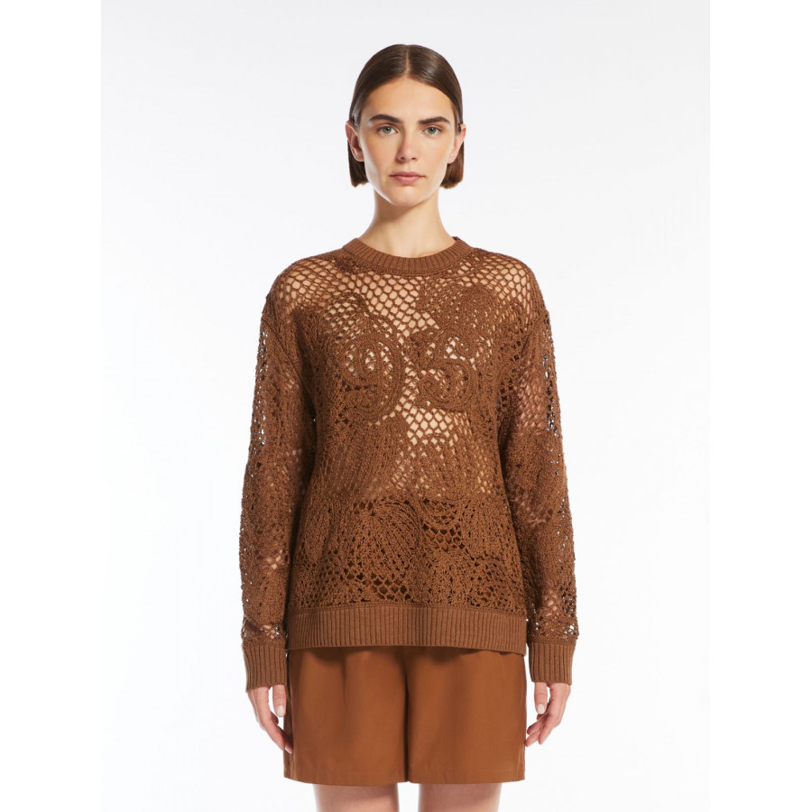 Max Mara Вышитый хлопковый джемпер