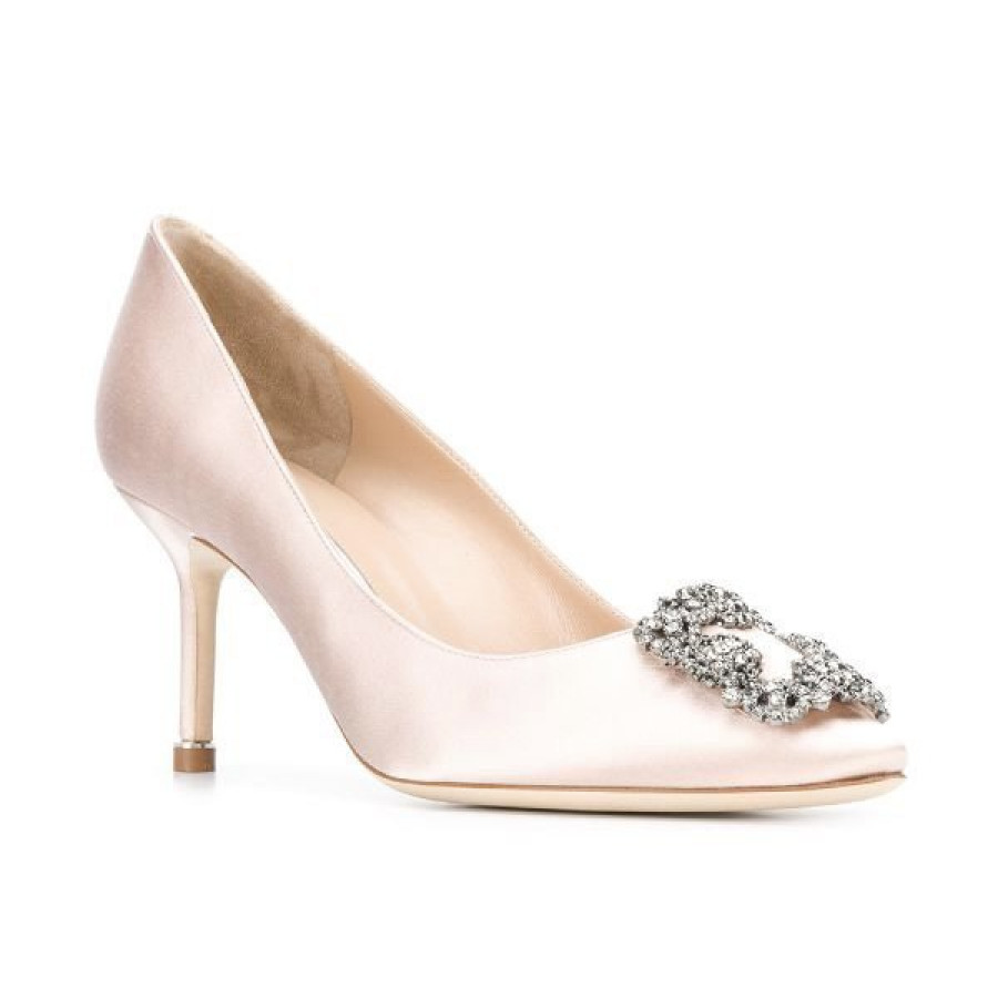 Manolo Blahnik Атласные туфли-лодочки Hangisi 70