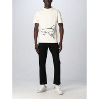 Palm Angels Футболка Broken Shark Classic Tee 'Butter'