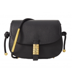 Pinko Маленькая сумка кросс-боди Saddle из кожи с декоративными узлами