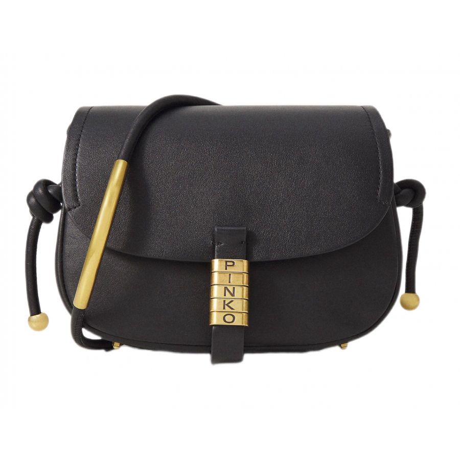 Pinko Маленькая сумка кросс-боди Saddle из кожи с декоративными узлами
