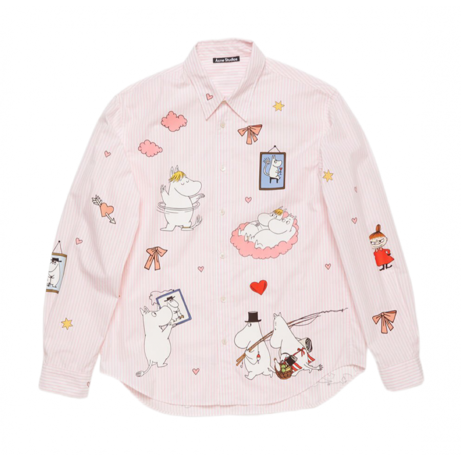 ACNE STUDIOS РУБАШКА НА ПУГОВИЦАХ ACNE STUDIOS X MOOMIN