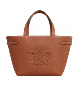 Celine СУМКА MINI CABAS ANAIS CUIR TRIOMPHE ИЗ ЗЕРНИСТОЙ ТЕЛЯЧЬЕЙ КОЖИ