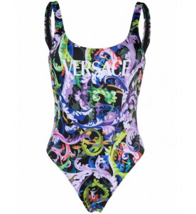 Versace Купальник с круглым вырезом и логотипом