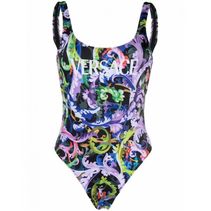 Versace Купальник с круглым вырезом и логотипом
