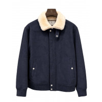 Brunello Cucinelli Замшевая куртка с воротником из овчины
