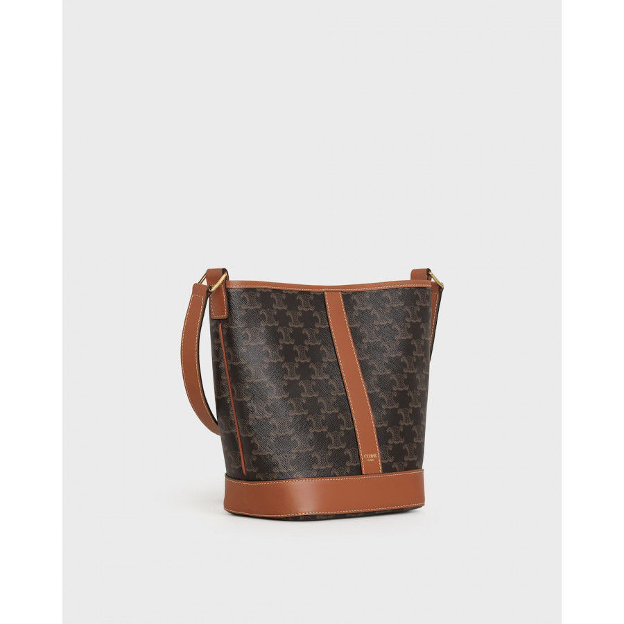 CELINE СУМКА SMALL BUCKET IN TRIOMPHE