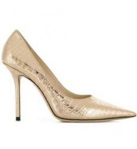 JIMMY CHOO Кожаные туфли Love 100 с тиснением под крокодила