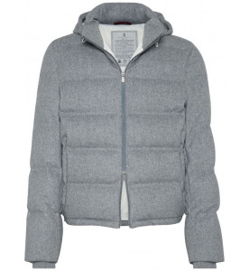Brunello Cucinelli Стеганый пуховик с капюшоном