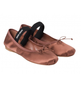 Miu Miu Кожаные балетки с логотипом