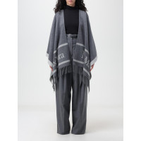 Max Mara Пончо из шерсти с жаккардом и логотипом