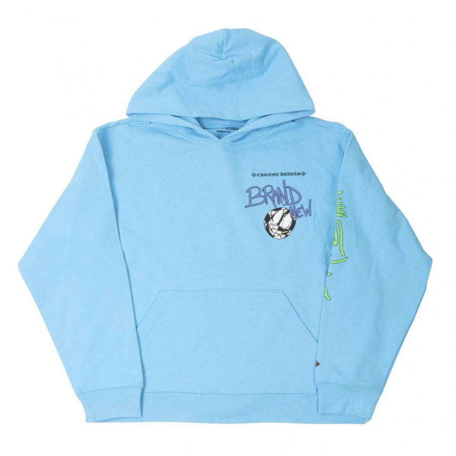 CHROME HEARTS Толстовка с капюшоном CHROME HEARTS MATTY BOY «BRAIN NEW» синяя