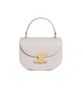 Celine СУМКА MINI CLEA TRIOMPHE ИЗ БЛЕСТЯЩЕЙ ТЕЛЯЧЬЕЙ КОЖИ