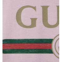 Gucci Футболка из хлопкового трикотажа и шелка с принтом