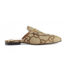 Gucci Бежевые сабо Jumbo GG Princetown