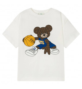 Fendi ФУТБОЛКА FENDI SS BASKETBALL С ГРАФИКОЙ