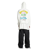 Balenciaga Худи на молнии из флиса с разноцветным принтом Not Been Done на спине