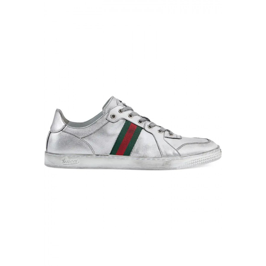 Gucci Кожаные кроссовки Stretch Metallic