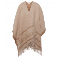 Max Mara Пончо из шерсти с жаккардом и логотипом
