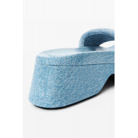 Alexander Wang Шлепанцы из денима из козьей кожи с эффектом trompe-l'oeil