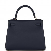 Hermes Сумка Kelly Retourne 28 Bleu Nuit Evercolor