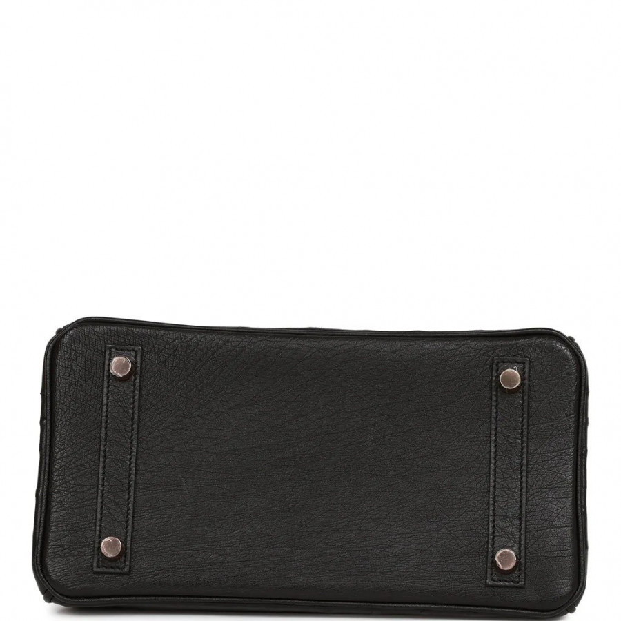 Hermes СУМКА BIRKIN 25 ИЗ КОЖИ СТРАУСА <br />