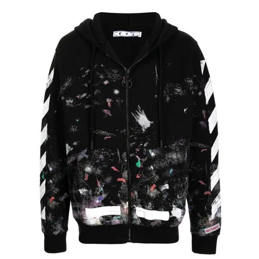 Off-White Толстовка С Капюшоном На Молнии С Галактическим Узором