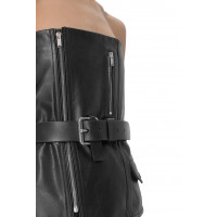 Saint Laurent Кожаный топ-бюстье