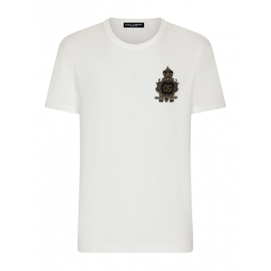 Dolce&Gabbana Футболка с геральдической нашивкой DG