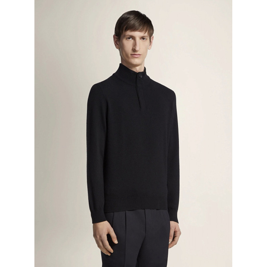Zegna Кашемировый джемпер на пуговицах